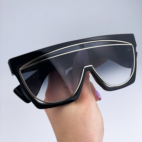 Loewe LW40012F FILIPA MASK  05B Sunglasses Black Gradient Smoke Shield Women main image 11